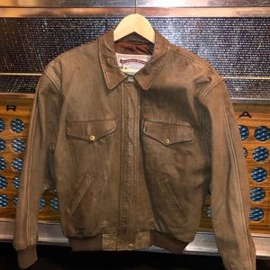 Lizsport Suede Leather Bomber Jacket